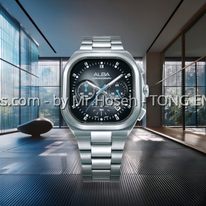 Alba Active Chronograph 39mm Square Men's Watch AT3L03X1 Alba Active Chronograph 39mm Square Men's Watch AT3L03X1